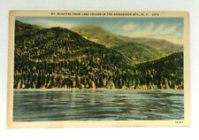 Adirondack Mountains New York NY Mt McIntrye From Lake Colden Linen Postcard picture