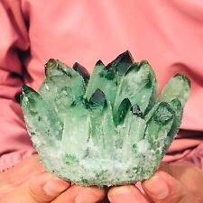 470G New Discovery Green Ghost Crystal Cluster Mineral Sample Reiki Healing 184 picture