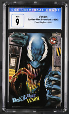 1996 Fleer/SkyBox Asylum Venom #80 Spider-Man Premium, CGC Graded 9 picture