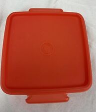 Tupperware Sandwich Square  #1362 Sandwich Keeper Lunch Container Orange picture