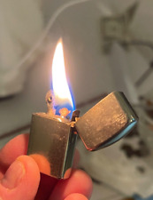 Vintage Nice Unique  Mini Brass Cigarette Lighter ~Works picture