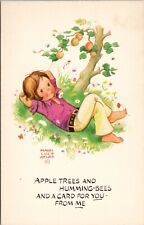 Artist Mabel Lucie Attwell Apple Trees and Humming Bees Postcard W8 picture
