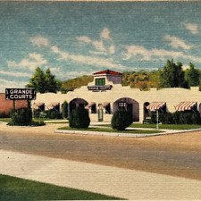 Postcard TX Mineral Wells Grande Courts Tourist Apts Motel Teich Linen 1935 picture