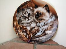 Vintage 1993 Bradford Exchange Cat collector's Plate: Heather & Hannah #10734 B picture