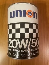 Vintage Union 76 Quart Oil Can - Full 20w/50 Racing Oil and NASCAR Logo on Top picture