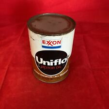 Vtg Exxon Uniflo Full Motor Oil Gas Can collector Quart picture