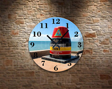 Southern Most Point Famous Florida Key West Buoy - 8 inch metal  Wall Clock picture