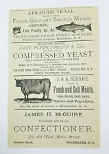 1878 Rochester New York Advertisement Teall Oysters Schake Meats Osborn Baker picture
