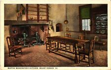 Vintage Postcard- Martha Washington's Kitchen, Mount Vernon, VA picture