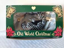 Old World Christmas Horse Head-Black Hand Blown Christmas Ornament NIB picture