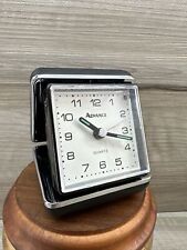 Vintage Quartz Advance Travel Alarm Clock Compact Case Portable picture