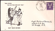 1944 World War 2 DONALDSON Illustrated Envelope  Devils Elbow Postmark BAPHOMET picture