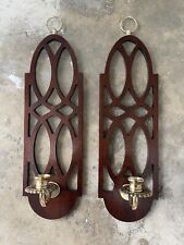 Vintage Mid Century Pair Of Candle Wall Sconces  picture