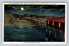 Old Orchard Beach ME-Maine, Waterfront From Casino, Antique, Vintage Postcard picture