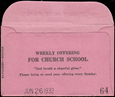 OFFERING ENVELOPE - Arlington Ave Church School, Riverside, CA, June 26, 1932 picture