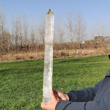 5.62lb Natural White Clear Quartz Obelisk Crystal Tower Point Reiki Healing Gem picture