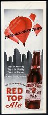 1947 Cincinnati Red Top Ale bottle photo red tops art vintage print ad picture