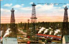 Vintage Postcard Producing Oil Wells Signal Hill Long Beach CA California  F-037 picture