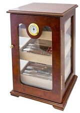 Handcrafted Redwood Display Windows Cedar Humidor, Hygrometer with Trays picture