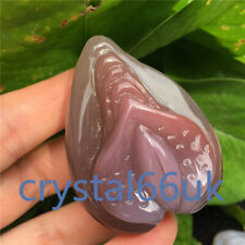 Natural Agate Source Of Life Carved Quartz Crystal Skull Reiki Healing 1pc picture