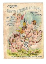 c1890 Victorian Trade Card Hoyt's German Cologne, Cherubs In a Fountain picture