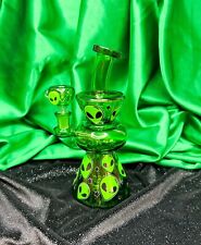 Green Alien 8in Glass Water Pipe Hookah Glass Pipe Bong picture