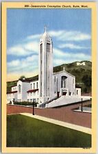 Immaculate Conception Church Butte Montana MT Mountain Parish Postcard picture