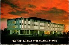  Chatham Ontario CA New Union Natural Gas Head Office Chrome 1966 Postcard UNP picture