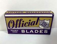 Official Vintage Razor Blade Box Shaving Double Edge Safety Razors 4 Blades USA picture