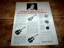 CHET ATKINS ( GRETSCH GUITAR / Country Gentleman / Tennessean ) 1970 PROMO Ad NM picture