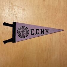 Vintage 1950s City College of New York 4x9 Felt Pennant Flag picture