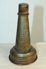 VINTAGE STYLE METAL MASTER MOTOR OIL BOTTLE SPOUT WITH DUST CAP picture