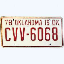 1978 United States Oklahoma Oklahoma is OK Passenger License Plate CVV-6068 picture
