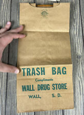 Vintage Brown Paper Bag Trash Bag Complements Of Wall Drug Store Wall SD picture