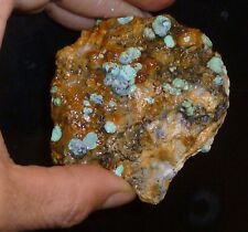 Turquoise molybdenite matrix unique specimen mineral park Kingman AZ 2.6 oz picture