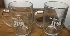 2 x Greene King IPA Pint Glass Tankards NEW picture
