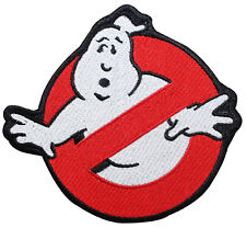 GHOSTBUSTERS GHOST MOVIE LOGO EMBROIDERED IRON SEW ON 4.0 INCH PATCH  picture