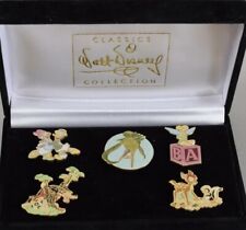 VTG WDCC Disney 5 Pins Set 1st Classics Bambi Tinkerbell Field Mouse Ducks Wolf picture