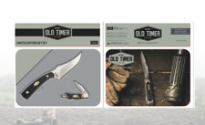 SCHRADE OLD TIMER GIFT TIN SET TWO KNIVES SHARPFINGER SKINNER & LOCKBACK KNIFE picture