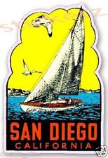 San Diego California Vintage Style Travel Decal / Vinyl Sticker, Luggage Label picture
