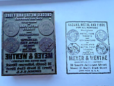 Museum Smithsonian 1900's MAYER WENTHE Chicago Police Firemen Badges Seal Stamp picture