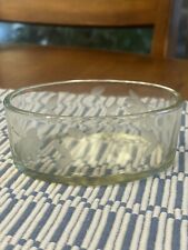 Vintage Oval Etched Glass Vanity Trinket Box picture