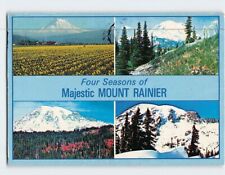Postcard Four Seasons of Majestic Mount Rainier Washington USA picture