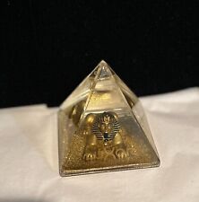 Vintage LUXOR Hotel Las Vegas Gold Dust Water Globe Souvenir Pyramid Sphinx picture