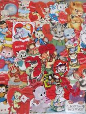 Vintage Valentine Card Lot-Just Cats and Kittens-138 pieces picture