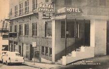 Hotel Charles Walnut Street Asheville North Carolina NC Old Cars c1940 Postcard picture
