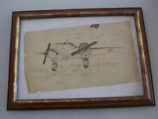 Drawing Signed Aircraft 1945 Drawing Aviation picture