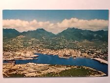Honolulu Harbor And Downtown Area Aerial View 1951 Postcard picture