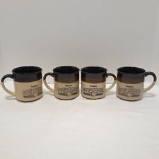 Vintage Set of 4 Hardee's 1989 Rise and Shine Coffee Mugs / Cups picture
