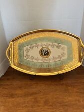 RARE/1930’s /Le Mieux China / 24 k/Gold Encrusted /HandPainted/tray/original Tag picture